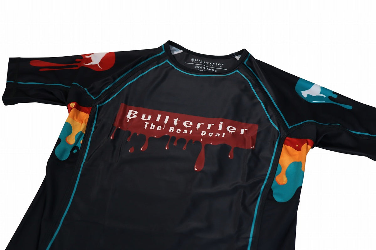 BULL TERRIER Rash Guard PAINT Short Sleeve