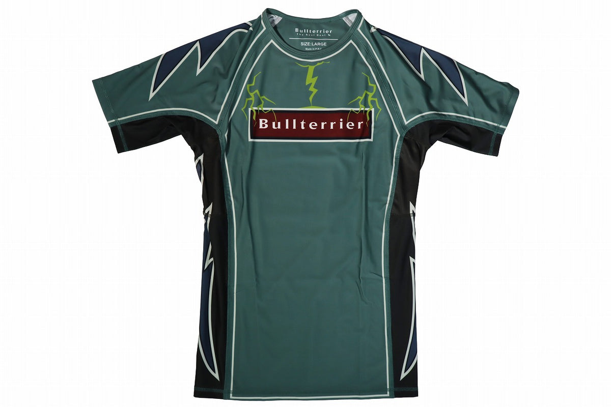 BULL TERRIER Rash Guard LIGHTNING Short Sleeve