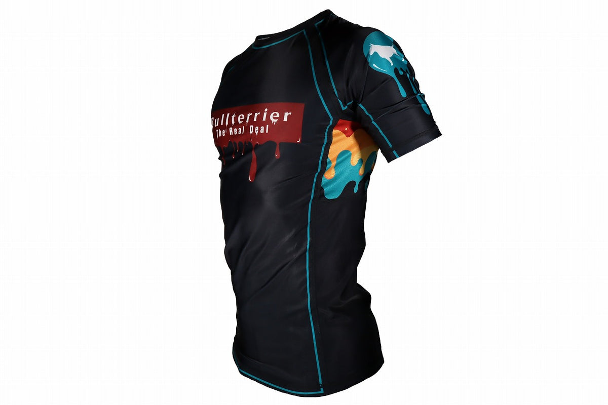 BULL TERRIER Rash Guard PAINT Short Sleeve