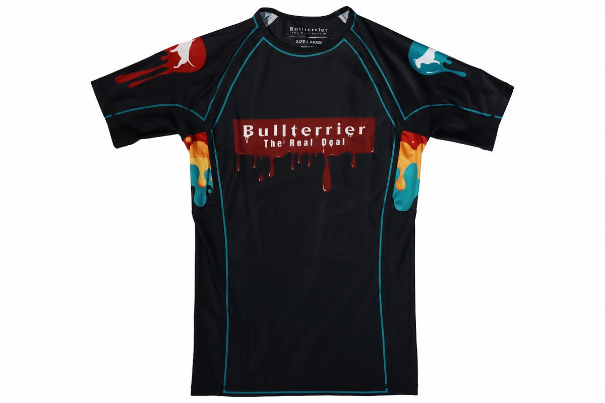 BULL TERRIER Rash Guard PAINT Short Sleeve